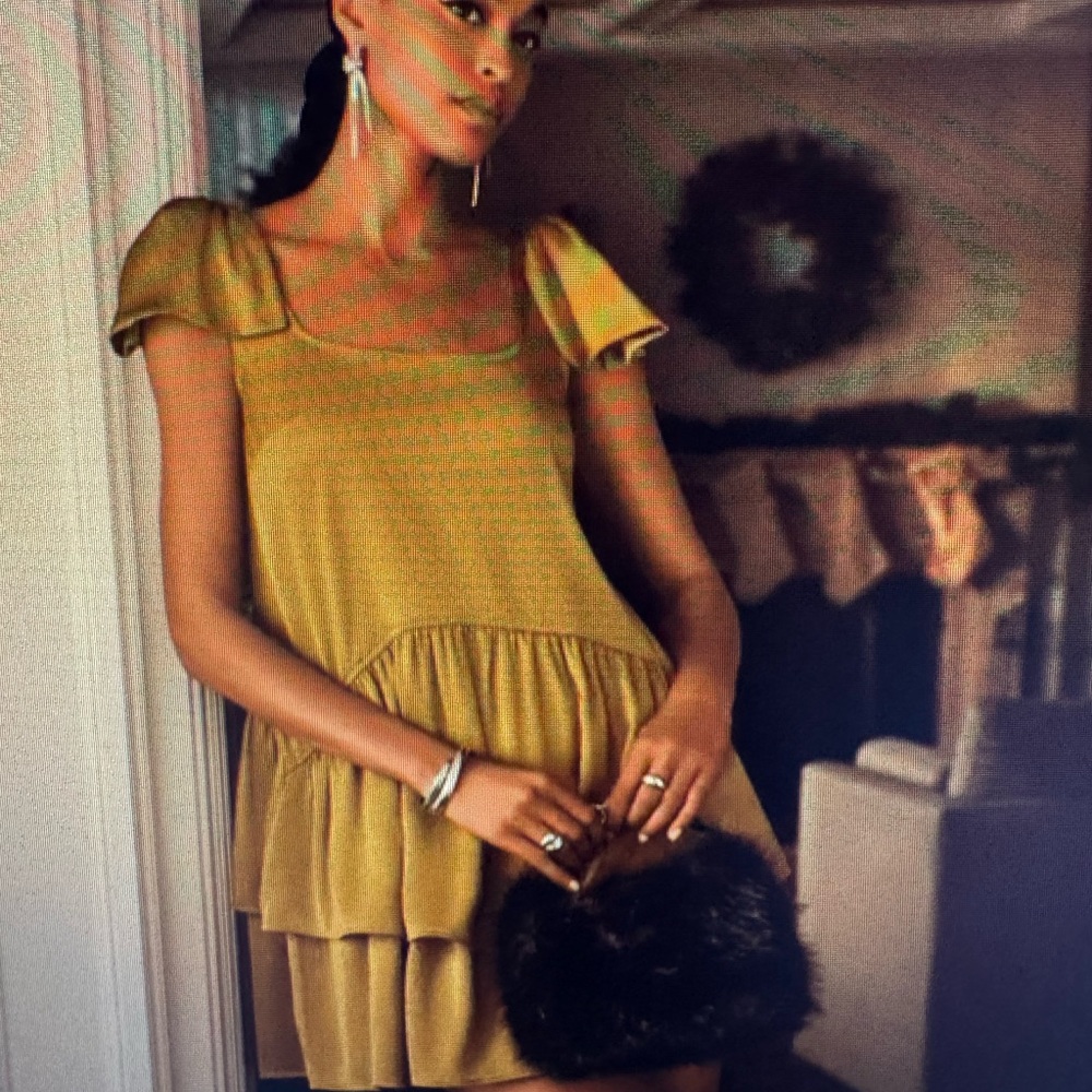 Elegant Gold Mini Dress